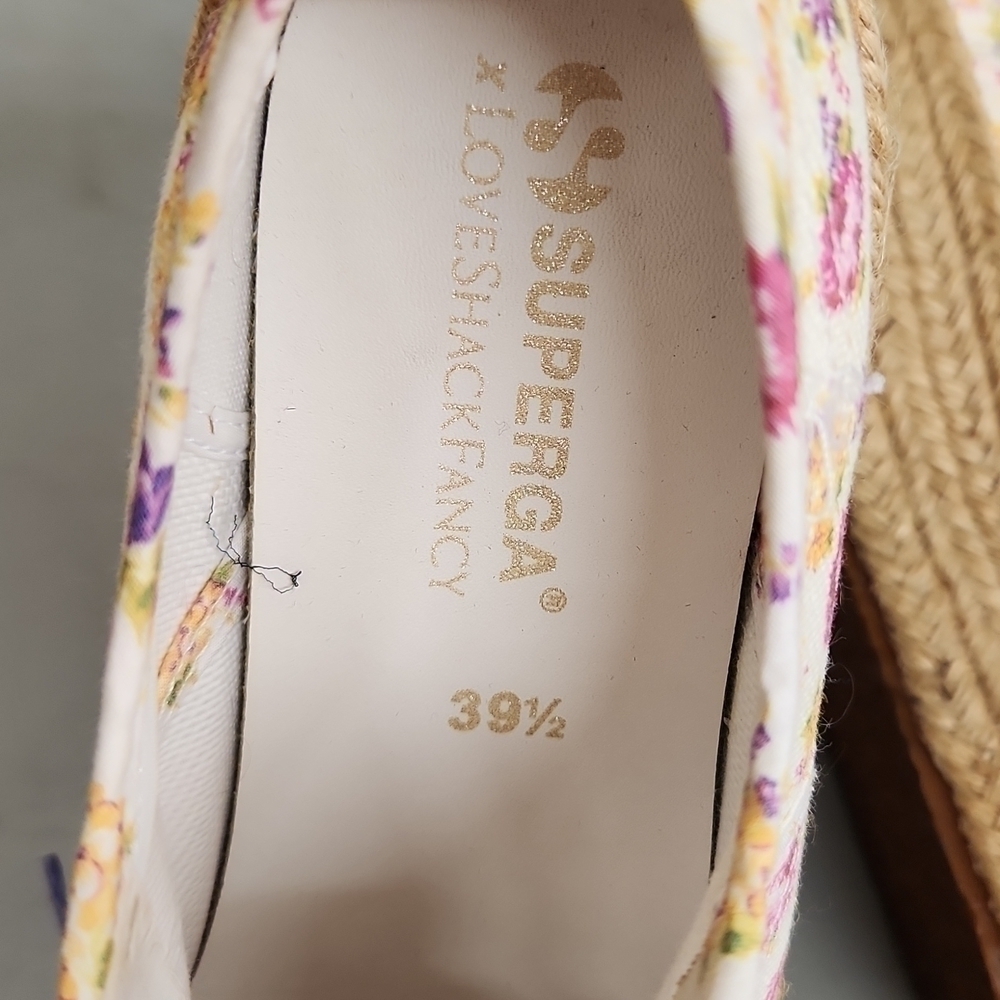 𝅺loveshackfancy superga women's size 39.5 EUC tropical sunset - Picture 7 of 8
